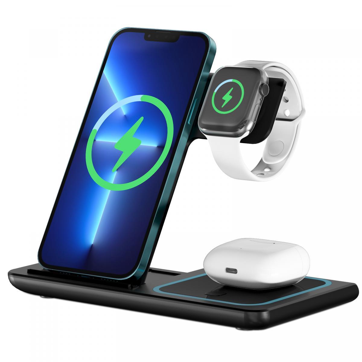 15W 3-in-1 Foldable Magnetic Wireless Charger