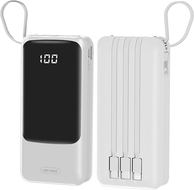 Power Bank 20000mAh with 3Types Of Charging Cables