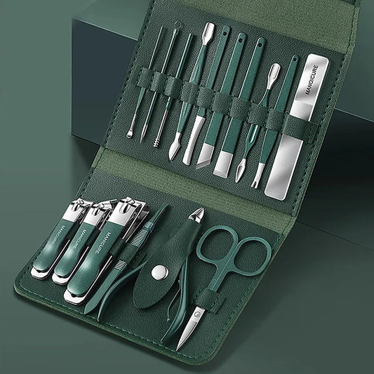 16pcs Manicure Set with Stainless Steel Nail Clippers