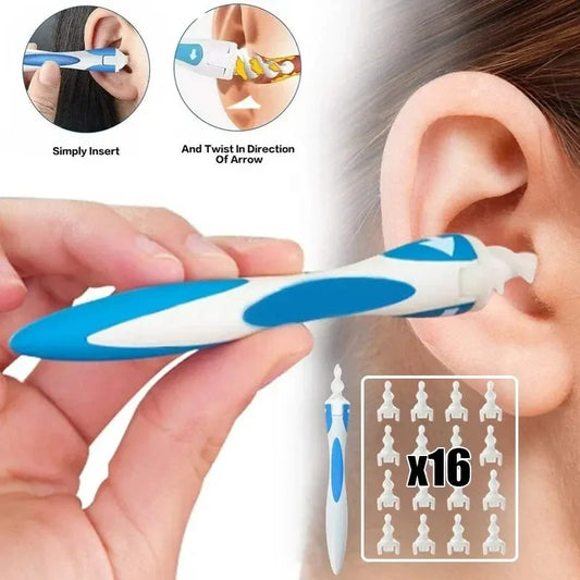 Ear Wax Remover with Soft Silicone 16 Replacement Tips