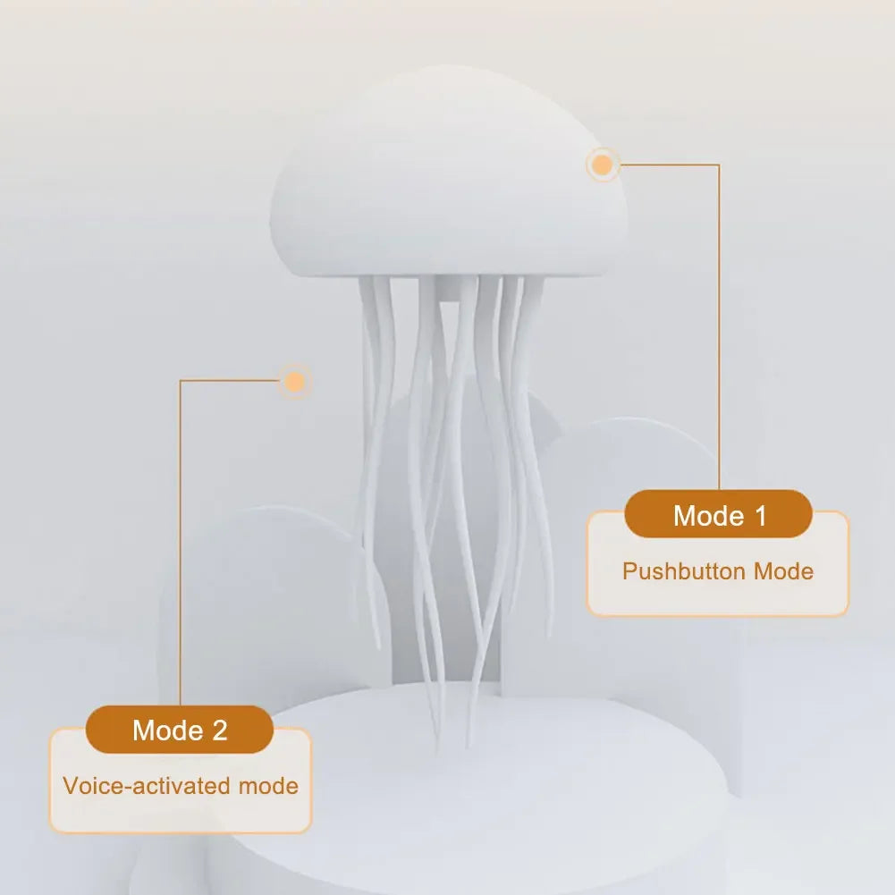 Dancing Jellyfish Night Light - Voice Control LED Lamp