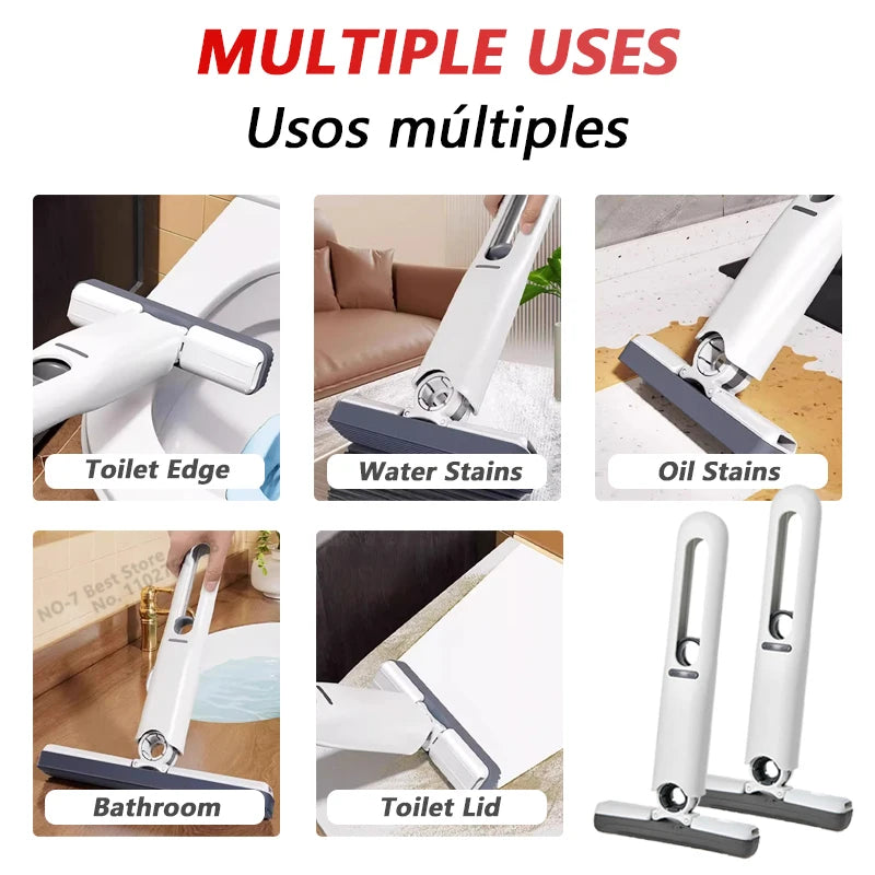 Mini Mop - Compact Self-Squeezing Cleaning Tool for Floors, Windows, Desks, and Cars