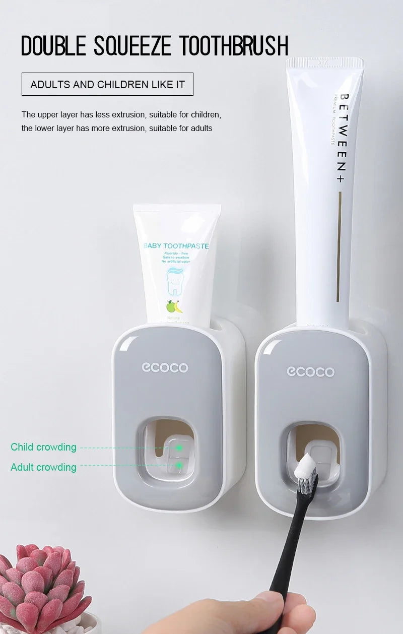 Automatic Toothpaste Dispenser & Squeezer - Bathroom Accessory