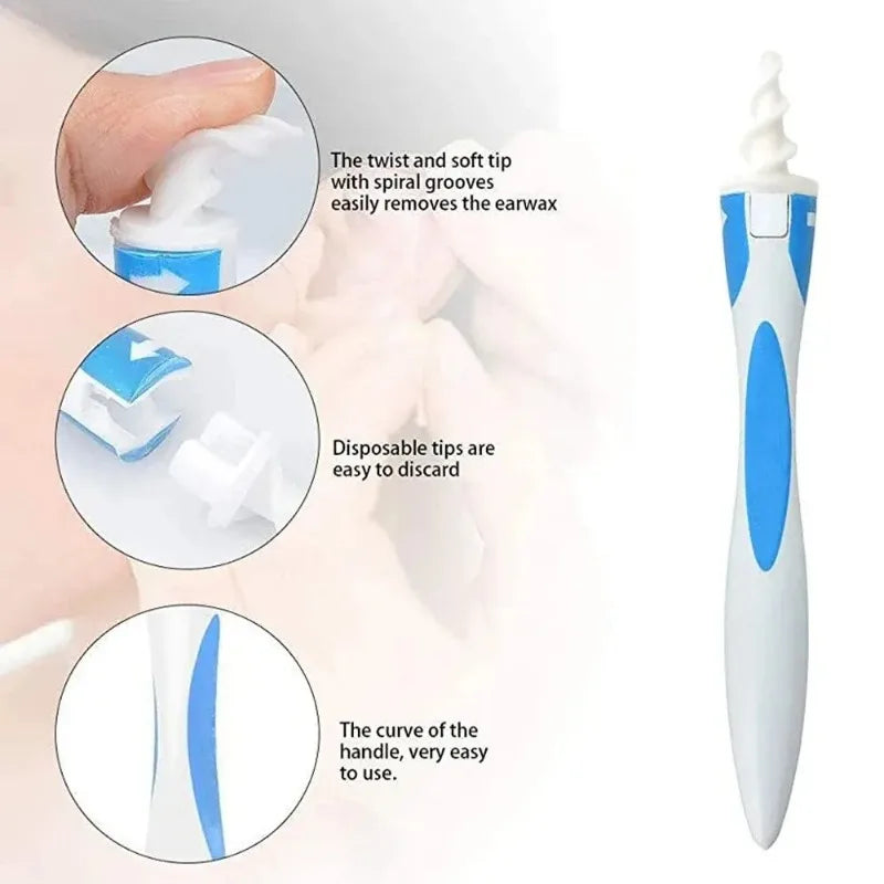 Ear Wax Remover with Soft Silicone 16 Replacement Tips