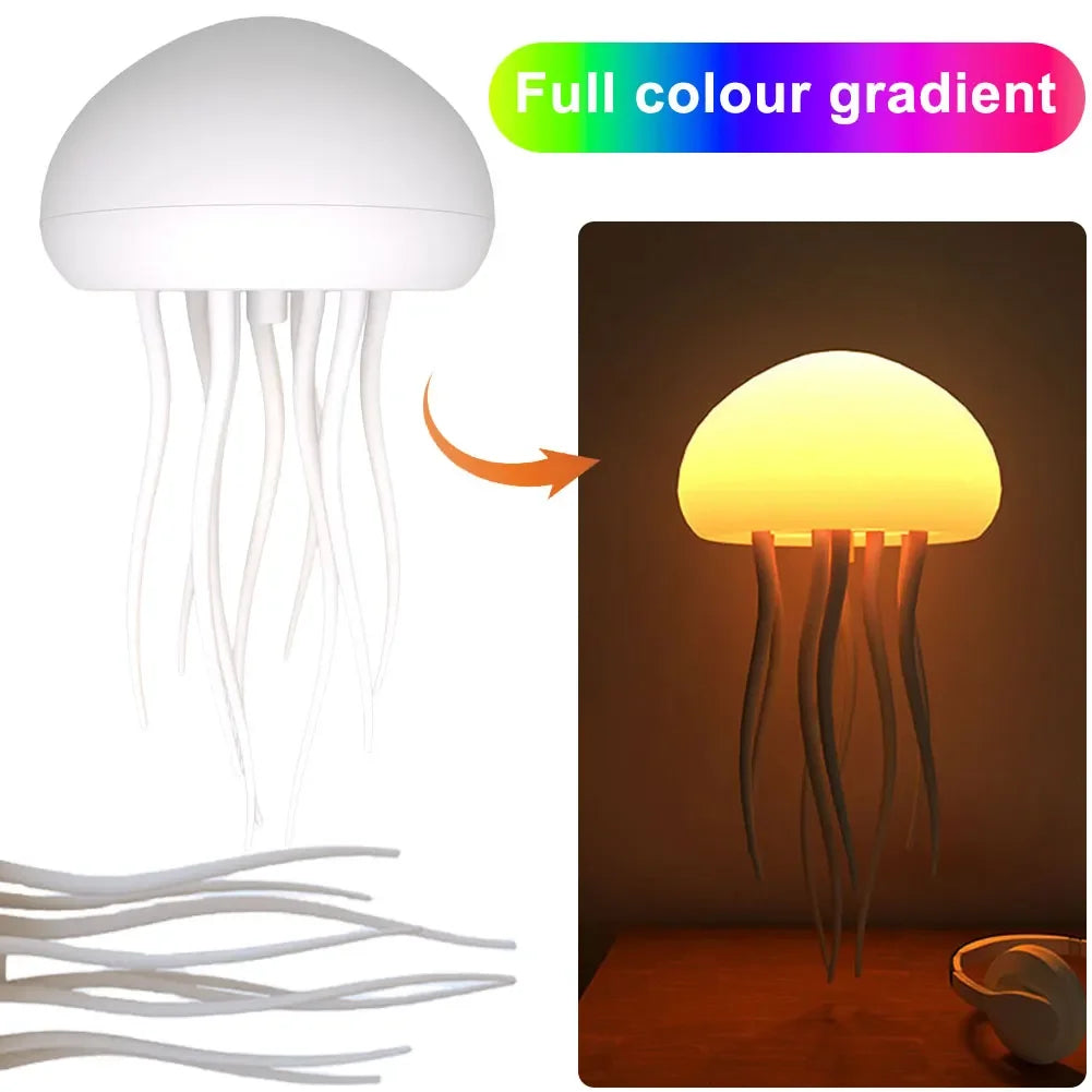 Dancing Jellyfish Night Light - Voice Control LED Lamp