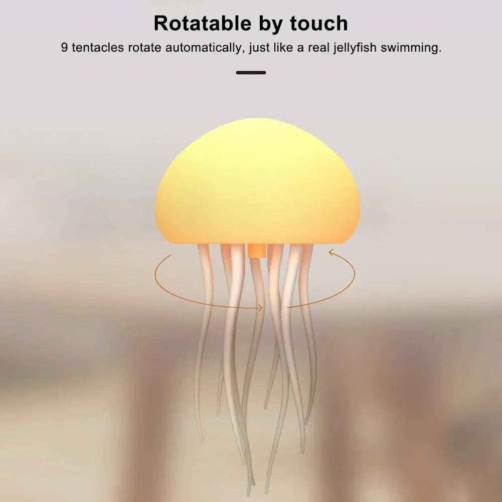 Dancing Jellyfish Night Light - Voice Control LED Lamp