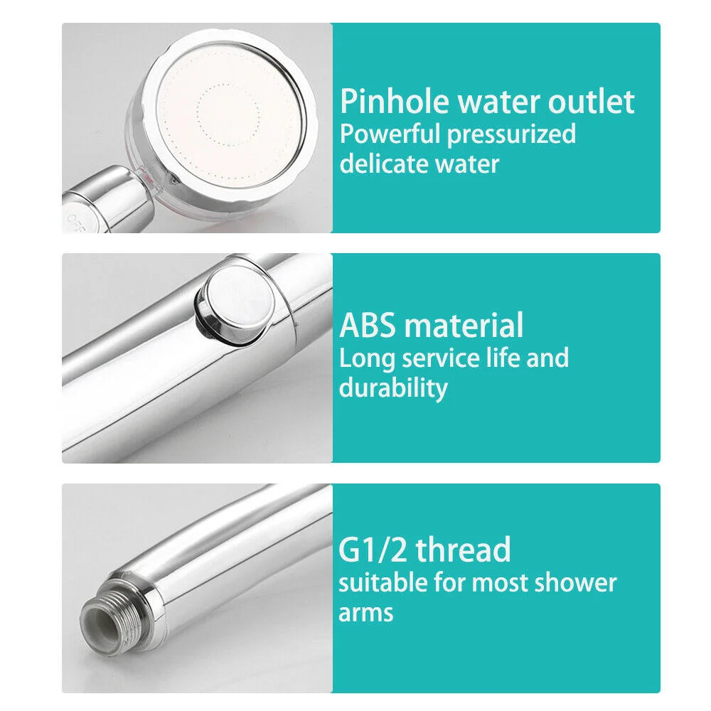 High-Pressure Shower Head Set - 5 Adjustable Modes with Hose & One-Touch