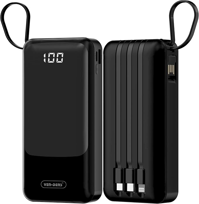 Power Bank 20000mAh with 3Types Of Charging Cables