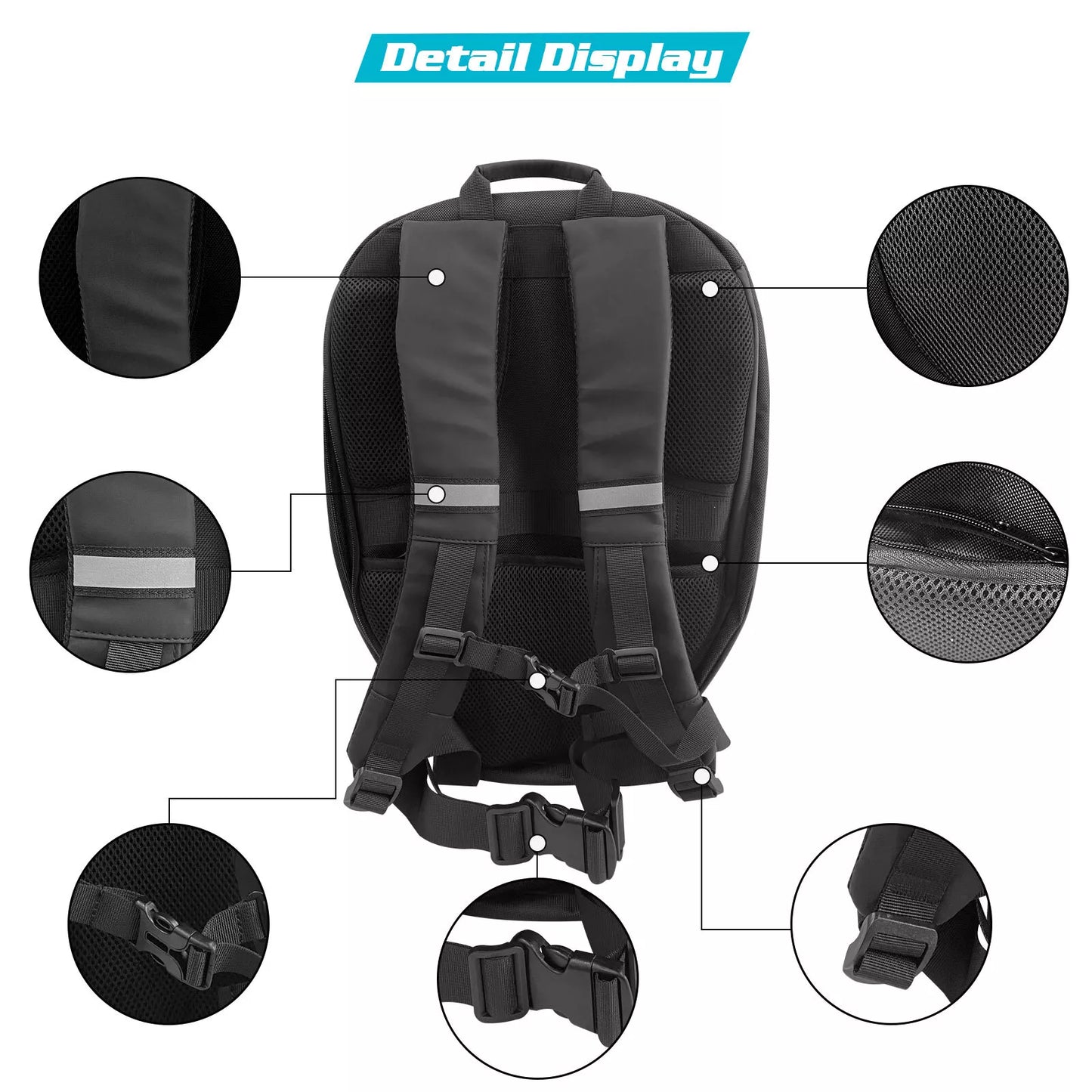 LED Eye Knight Smart Display Motorcycle Backpack