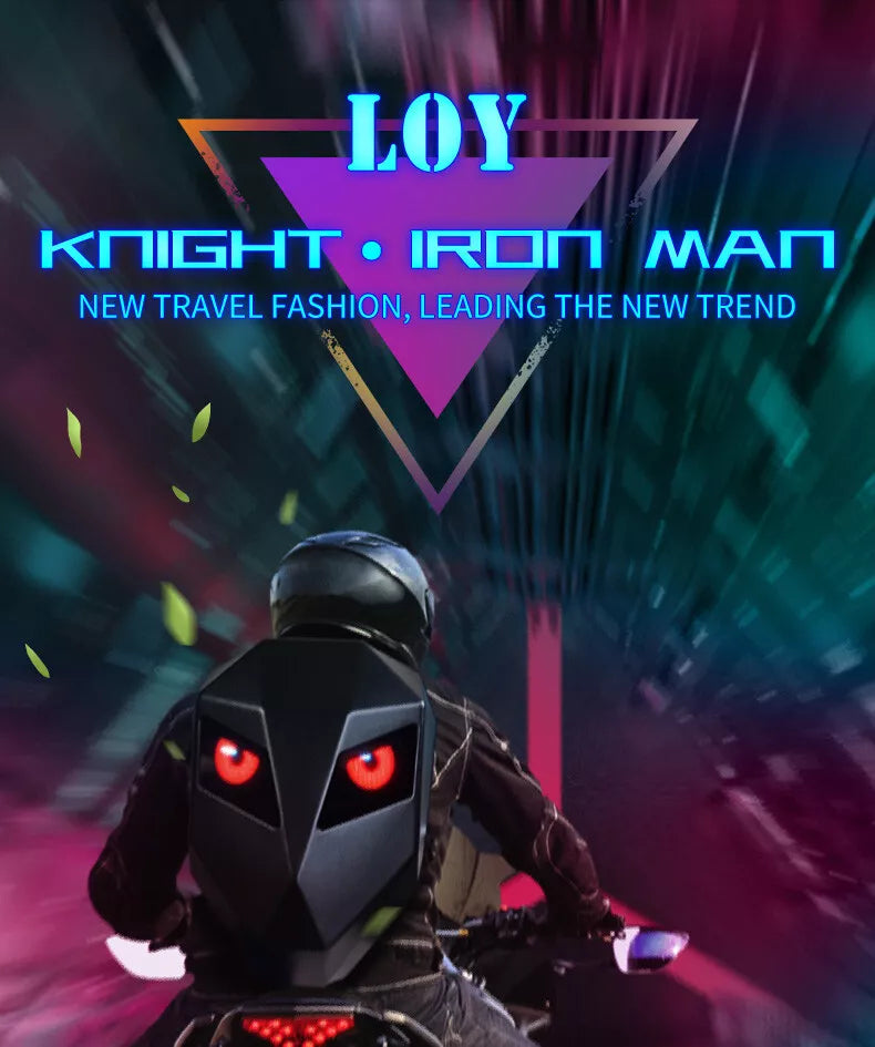 LED Eye Knight Smart Display Motorcycle Backpack