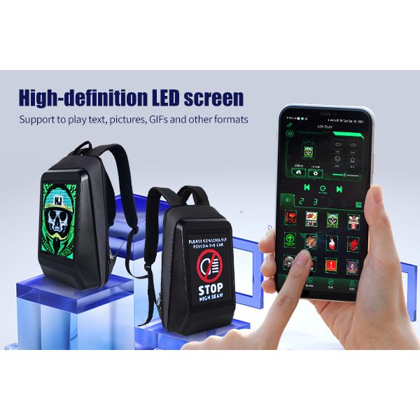 LED Display Screen Backpack